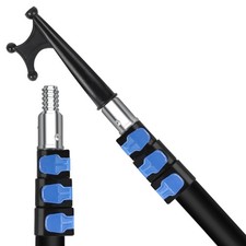 Boat Hooks for Docking,4-12ft Telescoping Pole with Hook,Sturdy and Lightweig...
