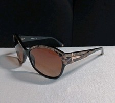 BEBE Charming BB 7039 Brown Marble 130 Cat Eye Sunglasses Womens