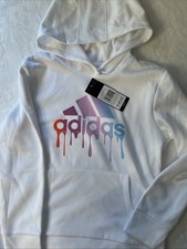 NWT Adidas Paint Drip Logo Hoodie Size 10/12