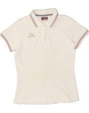Kappa Damen Poloshirt UK 14 Large weiß UZ08