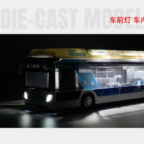 1:32 Luxury Electric Airport Business Bus Diecast City Tour Bus Sound Light Gift - Picture 4 of 27