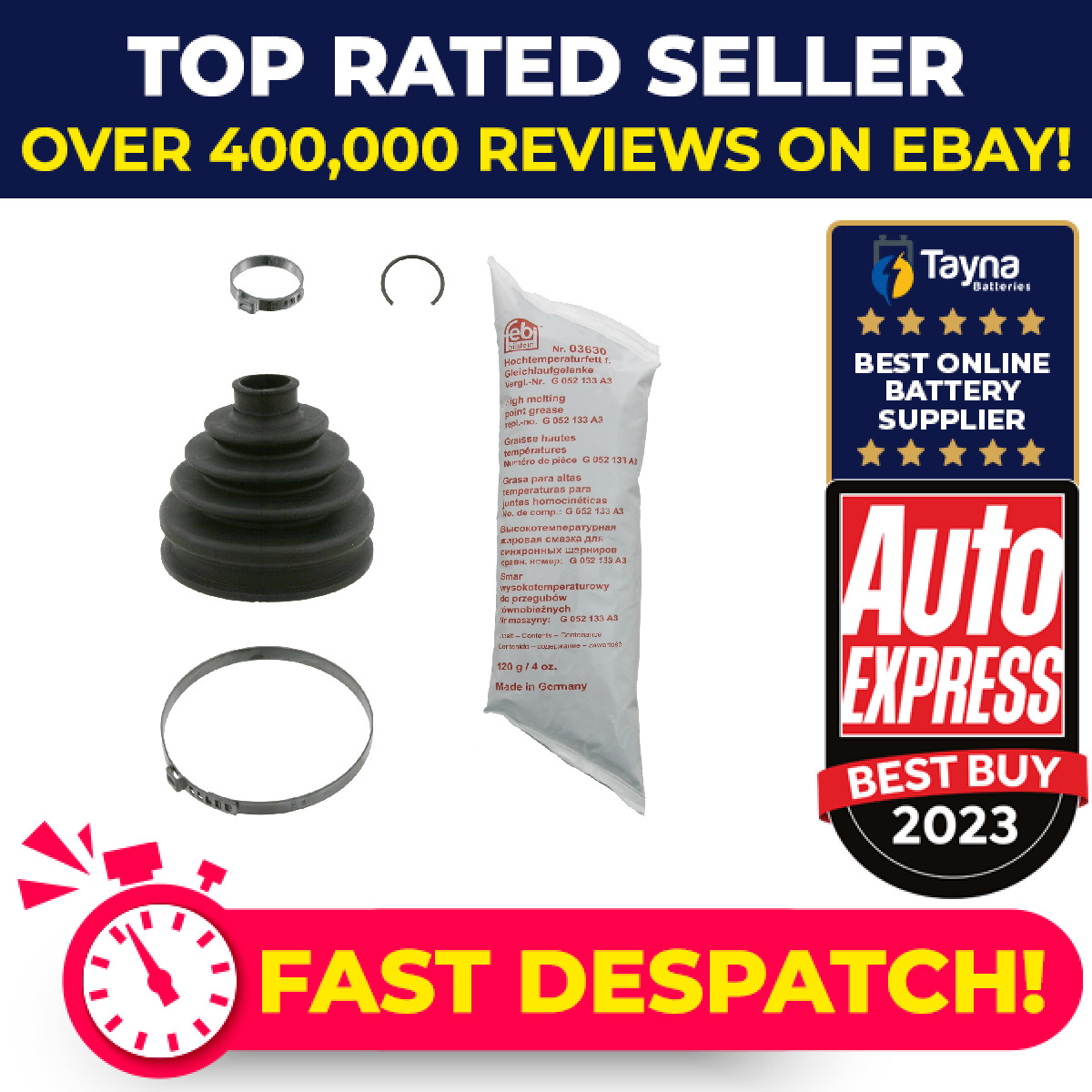 CV Joint Boot fits BMW X5 E53 4.4 Front Outer 00 to 06 C.V. Driveshaft Gaiter