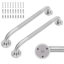 Stainless Steel Grab Bar 16 Inch Heavy Duty 500lbs Capacity Shower Support 2 Pac