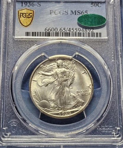 1936 S Walking Liberty Half Dollar PCGS MS-65 CAC!!!