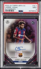 2023 TOPPS UEFA CLUB COMPETITIONS AUTO #ALY LAMINE YAMAL ROOKIE RC PSA 9