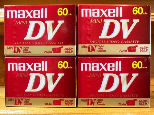 4 CASSETTES MAXELL mini DV 60 min. NEUF SCELLÉ. LOT DE 4** - Photo 9 sur 9