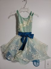 Weissman Girls black Sequin Dance Costume Biketard Sz lC Child Sleeveless