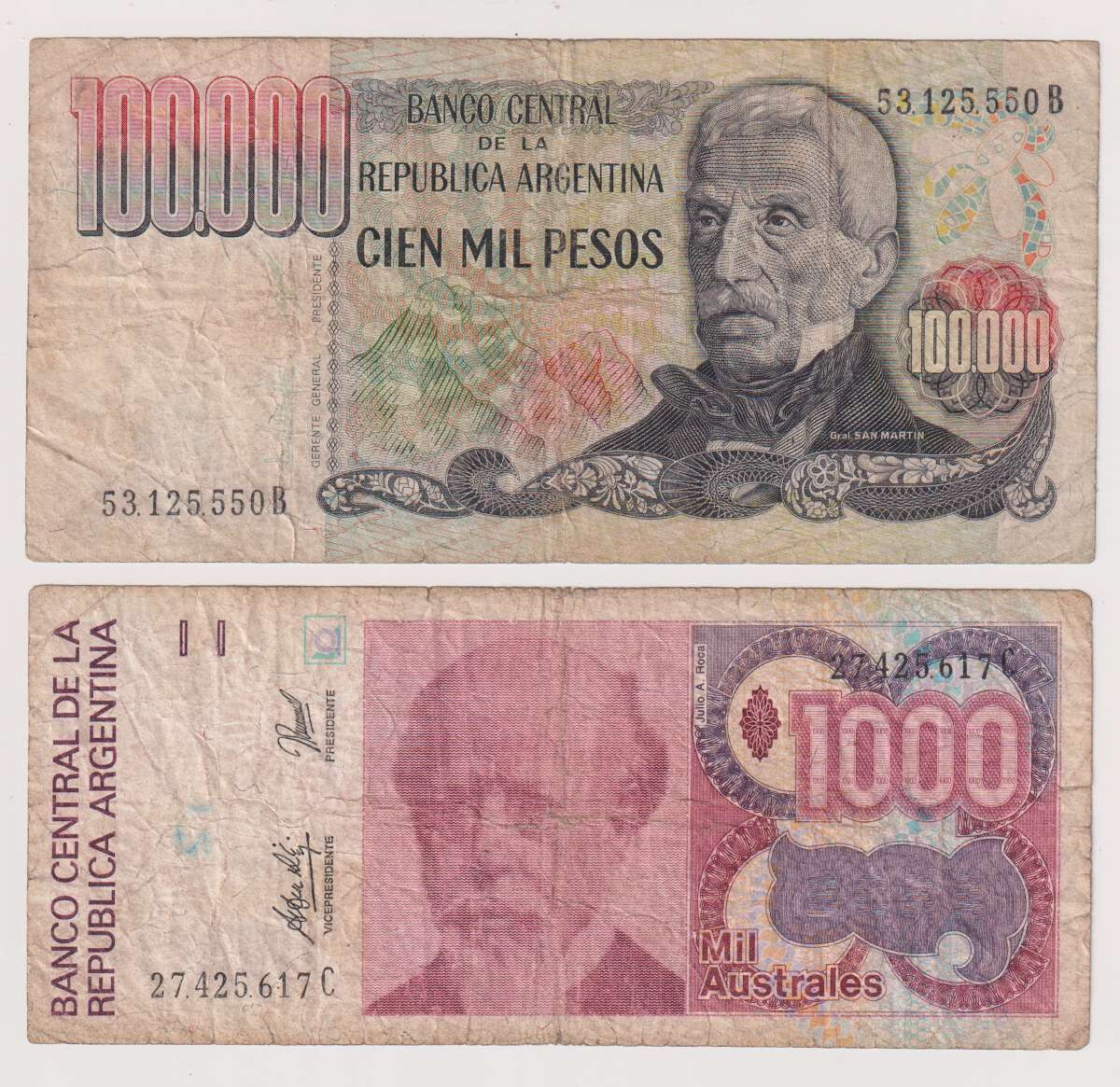 D9896: (5) Argentina Banknotes, Fine to Gem CU, Unchecked | eBay