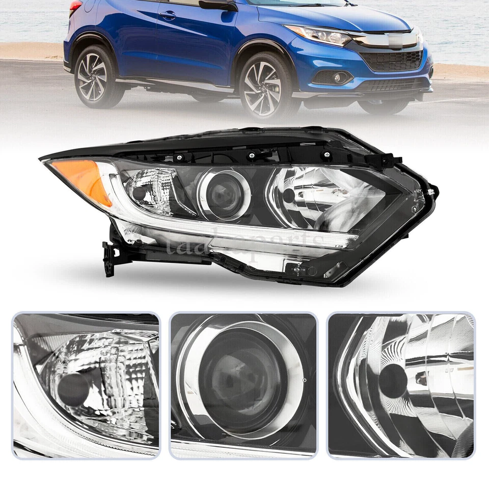 Faros faros halógenos con par LED DRL DIESTRO para Honda HRV HR-V 2019 2022 Foto 2 de 4