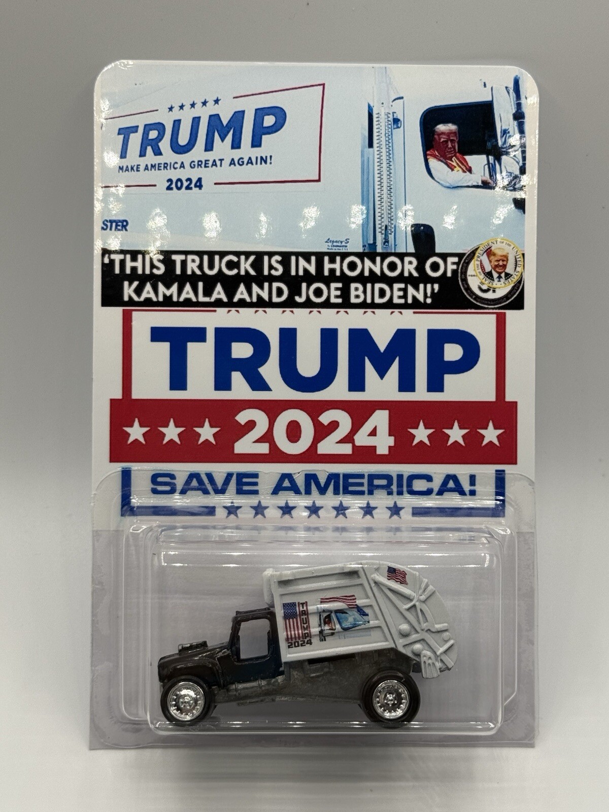 Custom Trump “Save America” ‘98 Johnny Lightning Garbage Truck