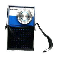 VTG Soundesign AM Pocket Radio 1150 Blue, Box Bottom, Case, Instructions READ