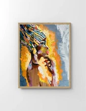 African painting, African girl art
