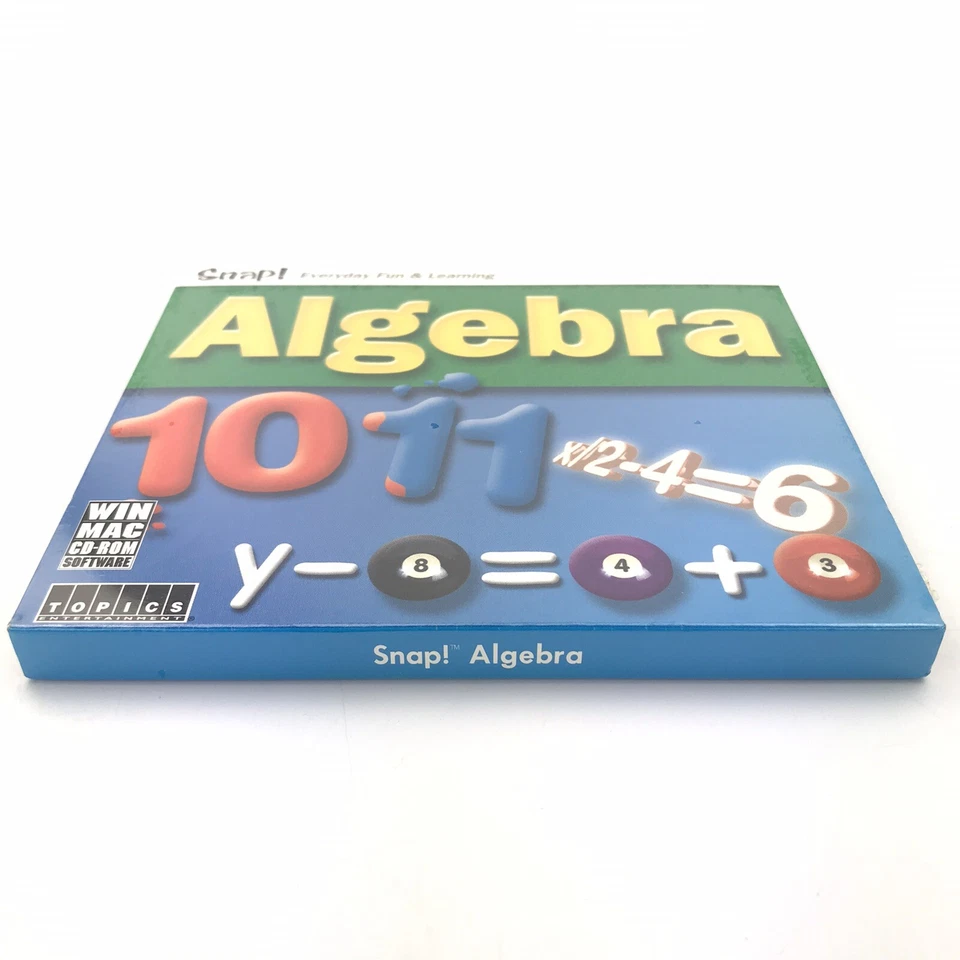 SEALED Snap Algebra Ages 11-15 Dual Platform Mac PC CD ROM Mathamatics 2003 - Image 4 of 4