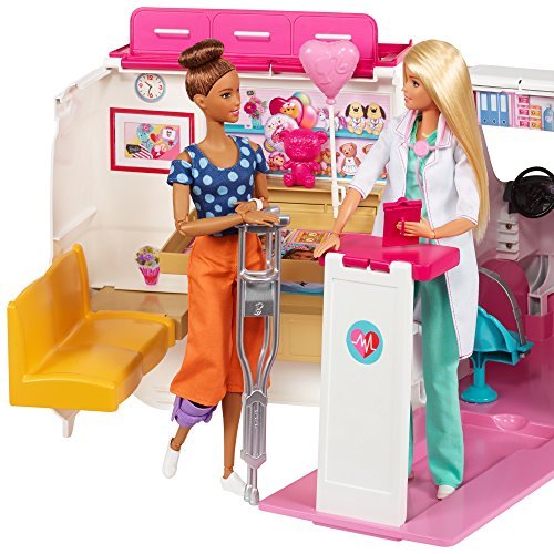 barbie doll ambulance and hospital playset