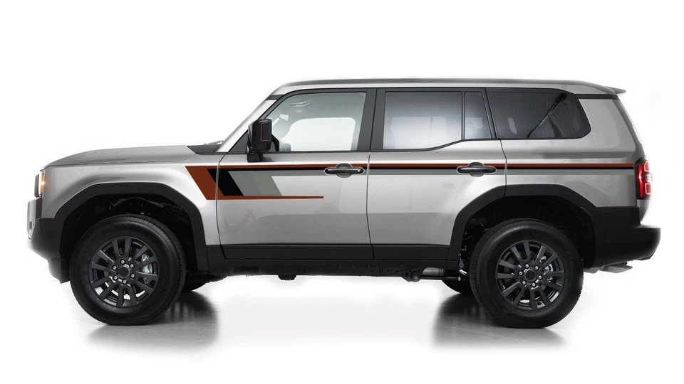 Calcomanía de diseño gráfico retro para Toyota Land Cruiser kit de pegatinas todoterreno SUV Foto 3 de 4