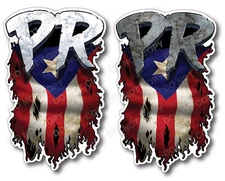 2x Puerto Rico Flag Decal 3M Sticker Car Vehicle Truck Window Auto Glass Laptop