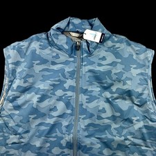 Johnnie-O Military Lightweight Insulated Full Zip Puffer Vest Jacket Large
