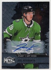 2020 2020-21 Metal Universe Silver Rookie Auto #123 Joel Kiviranta 192/299 Stars