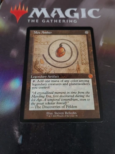 Mtg. Mox Amber. Retro Schematic. Brothers' War. Pack Fresh 