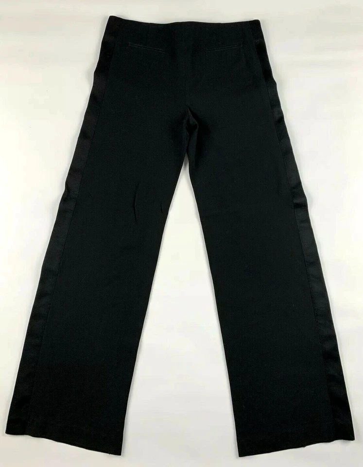 Брюки Diane von Furstenberg Ryan 6 шерстяная смесь черные прямые - Изображение 3 из 4