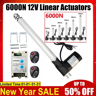 4''-18'' DC 6000N Electric Linear Actuator 1320lbs Max Lift W/ Controller Brackets