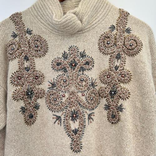 Vintage IB Diffusion Womens Pullover Sweater Beig… - image 5