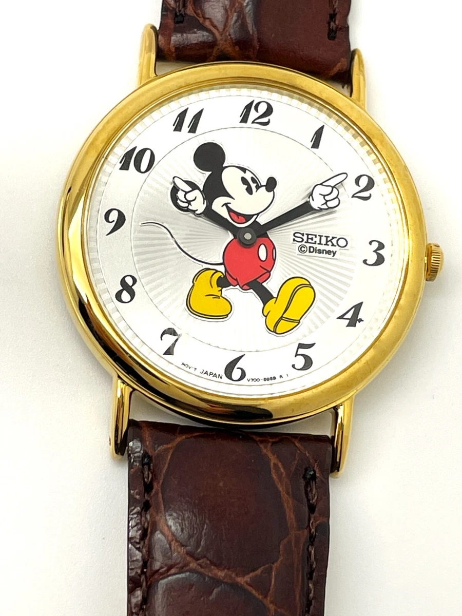 SEIKO MEN S MICKEY MOUSE NOT WORKING V700 8A29 QUARTZ ANALOG WATCH