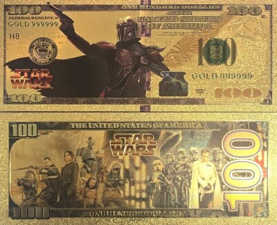 MANDALORIAN: Star Wars Galaxy; .9999 GOLD Plated; Comes with display holder