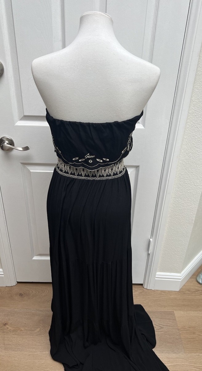 guess black maxi dress Eco Alva Knot Maxi Dress
