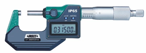 Insize Electronic Digital Outside Micrometer, IP65, 7-8"/175-200mm (3101-200E)