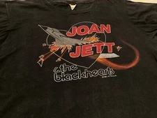 Org Vintage 1982 Joan Jett & Blackhearts T Shirt Screen Stars Jett Pack Tour Tee