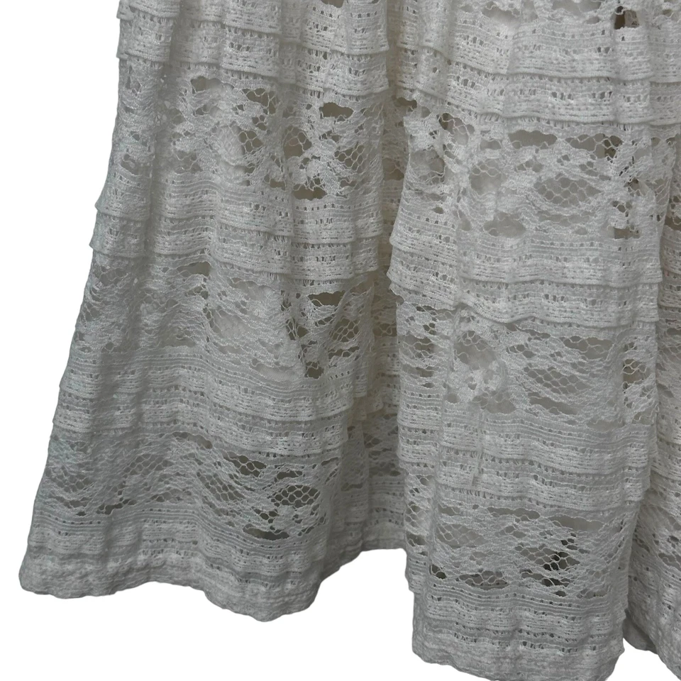 Falda de encaje blanca cintura elástica talla 14 Matilda Jane 435 para niñas Foto 3 de 4