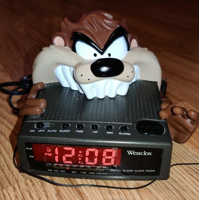 VINTAGE 1997 Westclox Tasmanian Devil Alarm Clock Taz Radio Looney