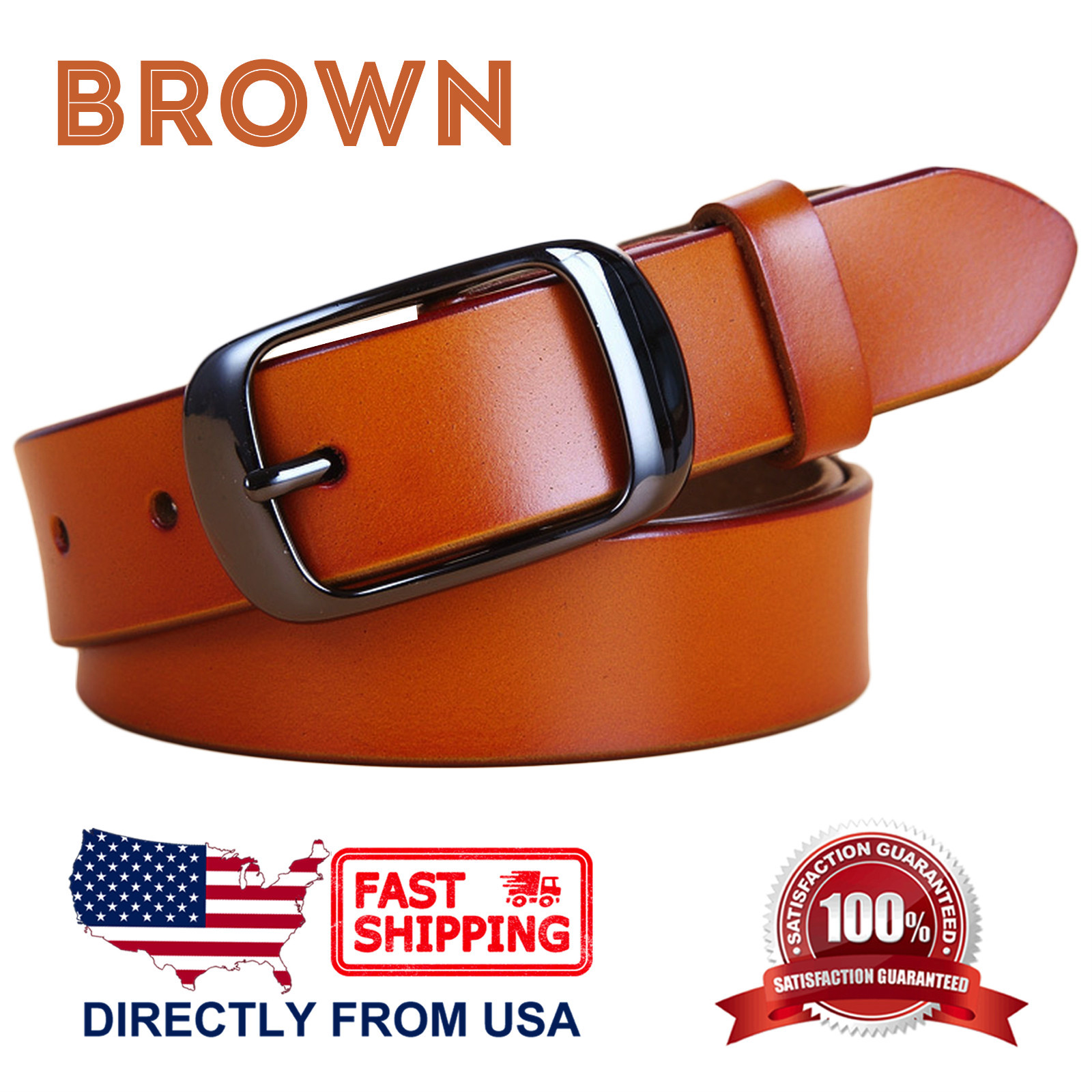 Women's Jean Belt, Classic Buckle Handcrafted Leather Belt eBay