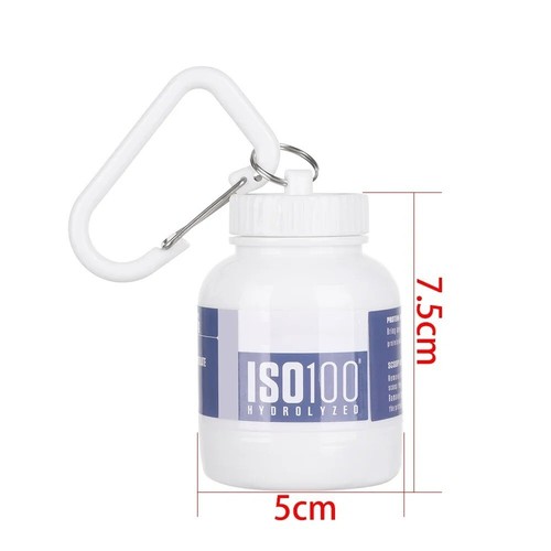 Mini Portable Protein Powder Bottles with Keychain Health Funnel Medicine Bottle - Picture 6 of 10