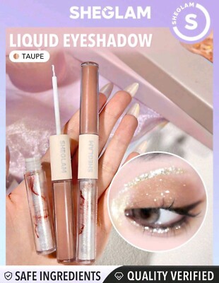 Sheglam Silk & Sparkle Double Ended Liquid Eyeshadow - Taupe 