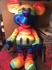 Rainbow Mickey Mouse Plush Pride New 15  Disney Store Free Shipping