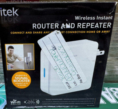 Itek Wireless Instant Router and Repeater 150 Mbps transfer speed, Signal Boost