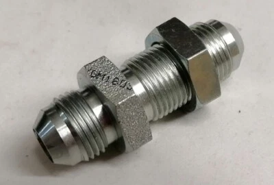 PARQUIP JIC Equal 37 deg Flare mild steel equal Bulkhead Connector.