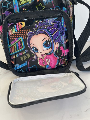 Vintage Lisa Frank Insulated Lunch Box Black Glamour Girl Hollywood 90s - Picture 5 of 7