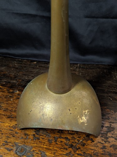Vintage Tall Brass Candle Holder Atomic Mid Century Modern MCM 1960 Modernist - Picture 7 of 11