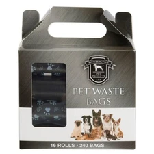 Huntington Pet Products Waste Bags, 16 Rolls (240 bags) Black