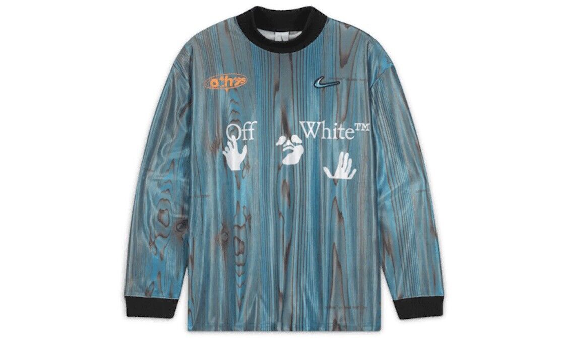 Nike x Off-White™ Men's Jersey 001 Goalkeeper Football Soccer Blue - Size  LARGE