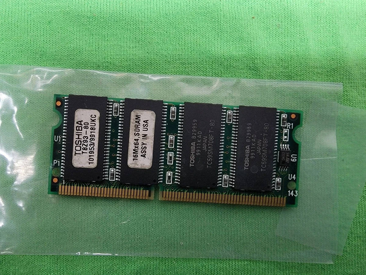 Toshiba SO-DIMM Computer Memory (RAM) 128 MB Capacity per Module