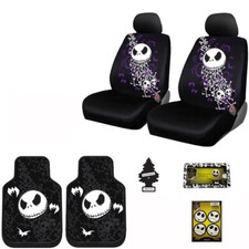 For Honda Jack Skellington Seat Covers and Floor Mats Set Car Truck SUV