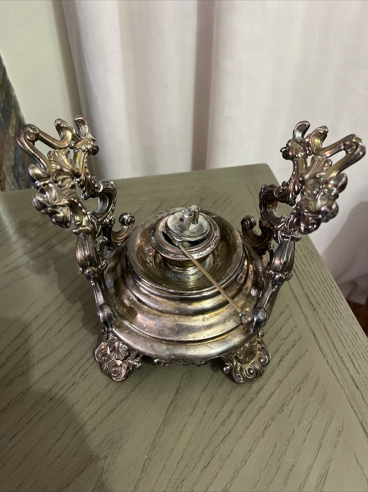 Antigua cafetera de té de latón antigua hermosa diseño inglés con rica pátina NH986 Foto 4 de 4