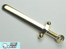 LEGO Chrome Gold Greatsword Minifigure Weapon accessory NEW RARE Chrome is GOOD!