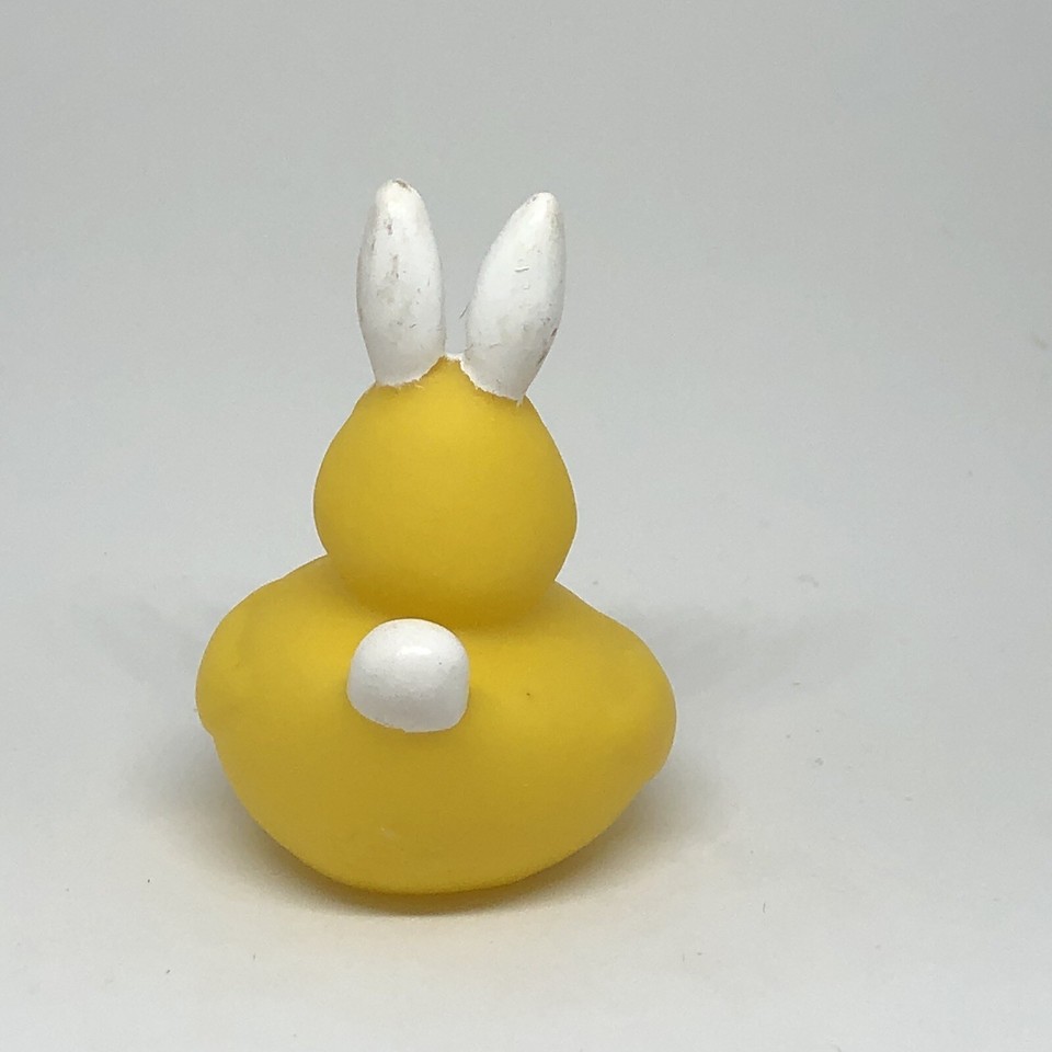 Easter Bunny Ears Rubber Duck 2” Duckie Holding Easter Basket Bath Pool