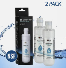 2 pack genuine LG Electronics Refrigerator Water Filter LT1000 ADQ74793504 NSF