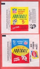 1964, 1965, 1966, 1967   PHILADELPHIA  GUM   FOOTBALL  5 CENT   WAX   WRAPPERS
